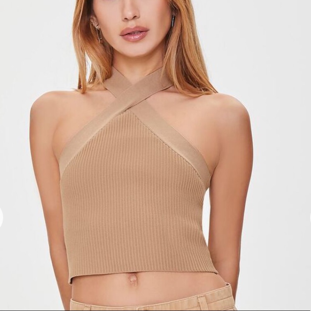 Ribbed Halter Top - Picture 1 of 6